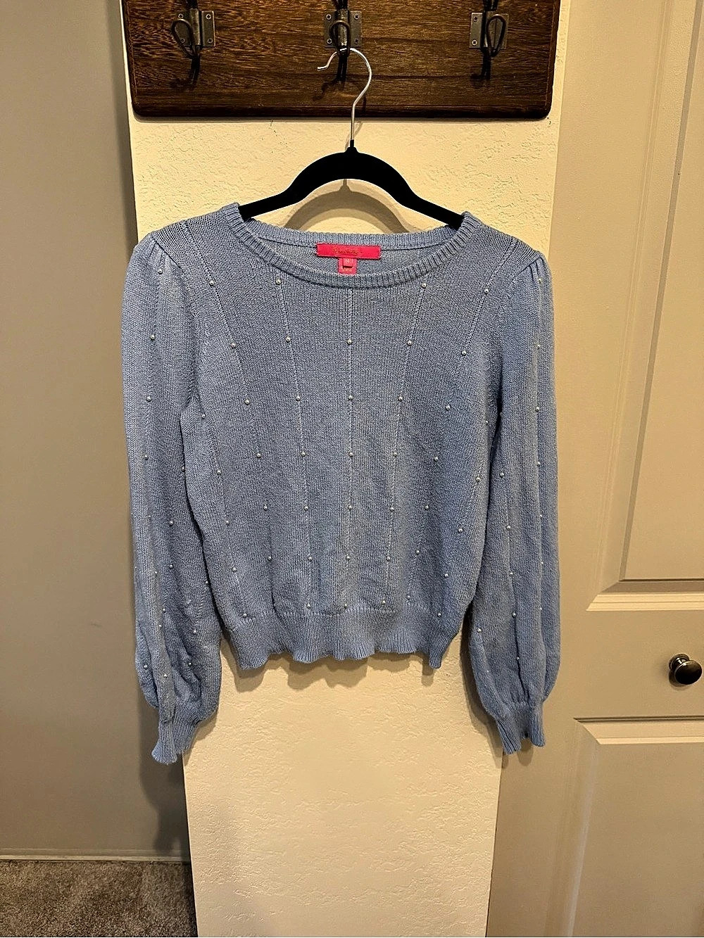 Lily Pulitzer Blue Embellished Crewneck Size Medium